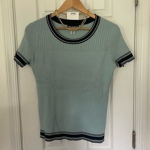 Karl Lagerfeld Academica Short Sleeve Pullover Sweater